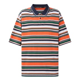 Striped Oversized Polo Shirt