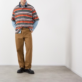 Striped Oversized Polo Shirt