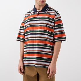 Striped Oversized Polo Shirt