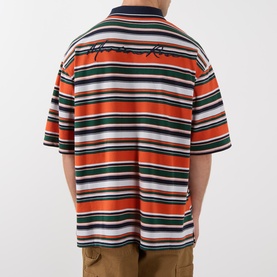 Striped Oversized Polo Shirt