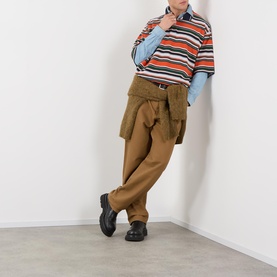 Striped Oversized Polo Shirt