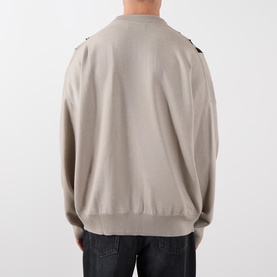 Striped Panelled Zip-Through Sweatshirt