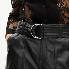 Straight Leg Leather Trousers
