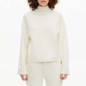 Mock Turtleneck Logo Sweater
