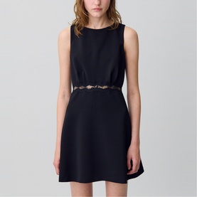 Lace Backless Mini Dress