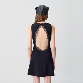 Lace Backless Mini Dress