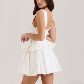 Amalia Bow Flared Mini Dress