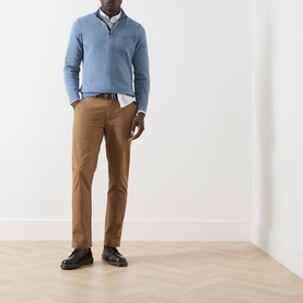 Suede Sateen Tailored Trousers