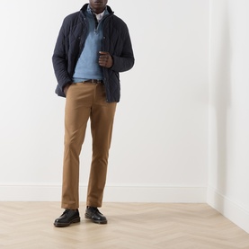 Suede Sateen Tailored Trousers