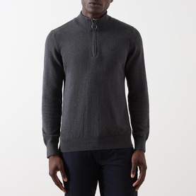 Tartan Logo Half-Zip Sweater