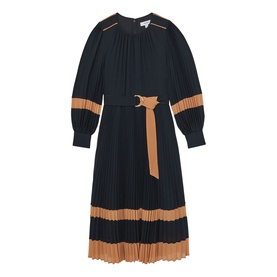 Tori Colour-Block Pleated Dress