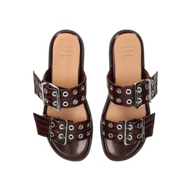 Feminine Buckle Two-Strap Sandals