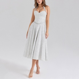 Georgie Polka Dot Halter Dress