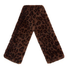 Faux Fur Leopard Scarf