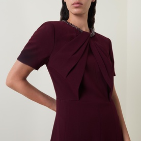 Gathered Embellished Dress