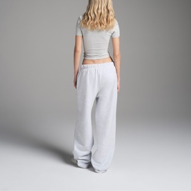 Classic Straight Leg Track Pants Light Heather Grey