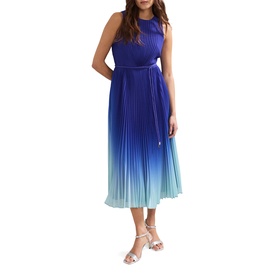 Simara Pleated Ombre Dress