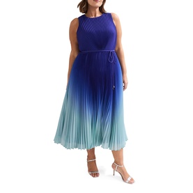 Simara Pleated Ombre Dress