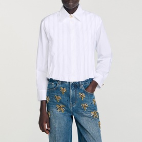 Pleated Cropped Shirt