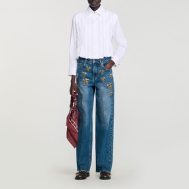 Pleated Cropped Shirt