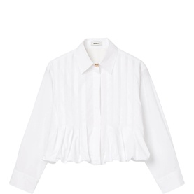 Pleated Cropped Shirt
