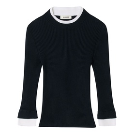 Trompe L'Oeil Ribbed-Knit Sweater