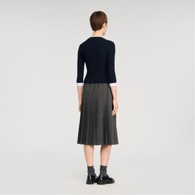 Trompe L'Oeil Ribbed-Knit Sweater
