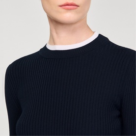 Trompe L'Oeil Ribbed-Knit Sweater