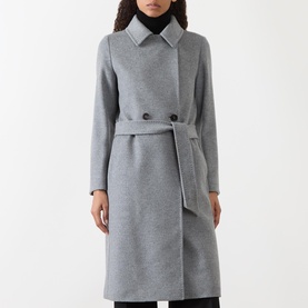 Bcollag Double-Breasted Belted Wrap Coat