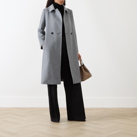 Bcollag Double-Breasted Belted Wrap Coat
