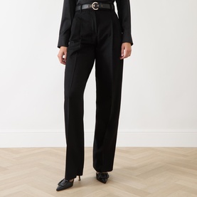 Paride High-Rise Belted Straight Leg Trousers