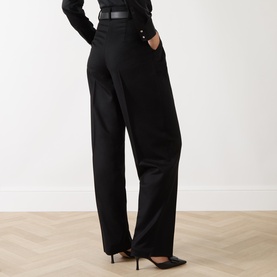 Paride High-Rise Belted Straight Leg Trousers