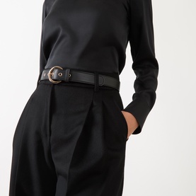 Paride High-Rise Belted Straight Leg Trousers