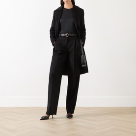 Paride High-Rise Belted Straight Leg Trousers