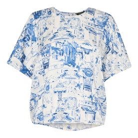 Rome Print Blouse