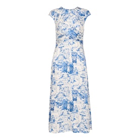 Rome Print Flared Dress