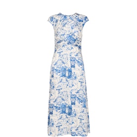 Rome Print Flared Dress