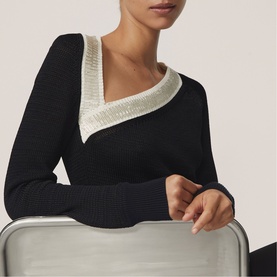 Aubrey Asymmetric Knit Sweater
