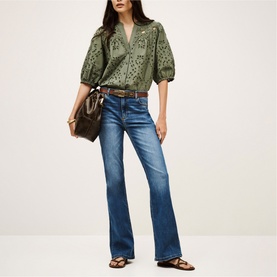 Aommie Mid-Rise Bootcut Jeans