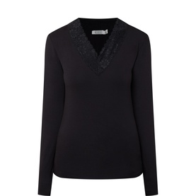 Dionius Lace Trim Top