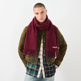 Logo Fringed Narrow Scarf