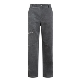 Mid-Rise Washed Straight Leg Jeans