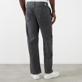 Mid-Rise Washed Straight Leg Jeans