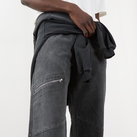 Mid-Rise Washed Straight Leg Jeans