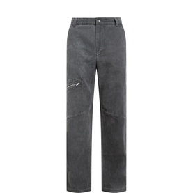 Mid-Rise Washed Straight Leg Jeans