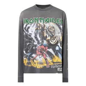 Iron Maiden Logo Long-Sleeved T-Shirt