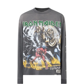 Iron Maiden Logo Long-Sleeved T-Shirt