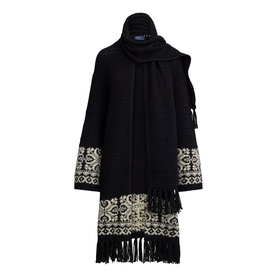 Fringed Scarf Cardigan
