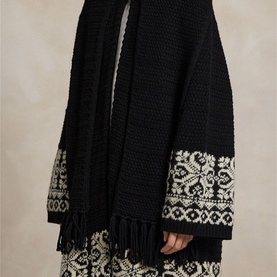 Fringed Scarf Cardigan