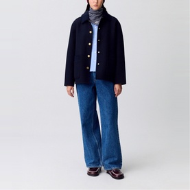 Corduroy-Detail Peacoat